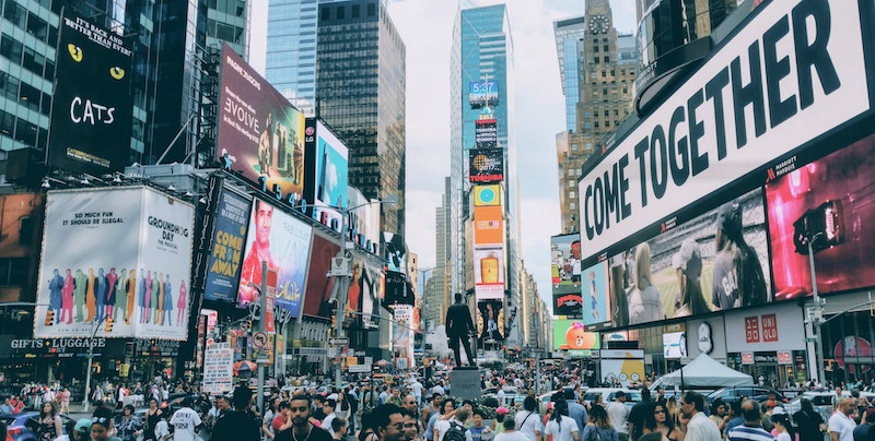 Creative copywriter adapting brand slogan across languages